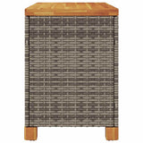Garden Storage Box Poly Rattan Acacia Wood