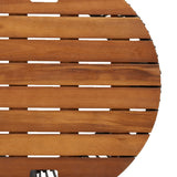 Garden Side Tables 2 Pcs With Wooden Top Poly Rattan