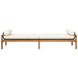 Garden Bench With Cushion Poly Rattan Acacia