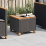Garden Table 45X45X37 Cm Poly Rattan Acacia Wood