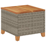 Garden Table 45X45X37 Cm Poly Rattan Acacia Wood