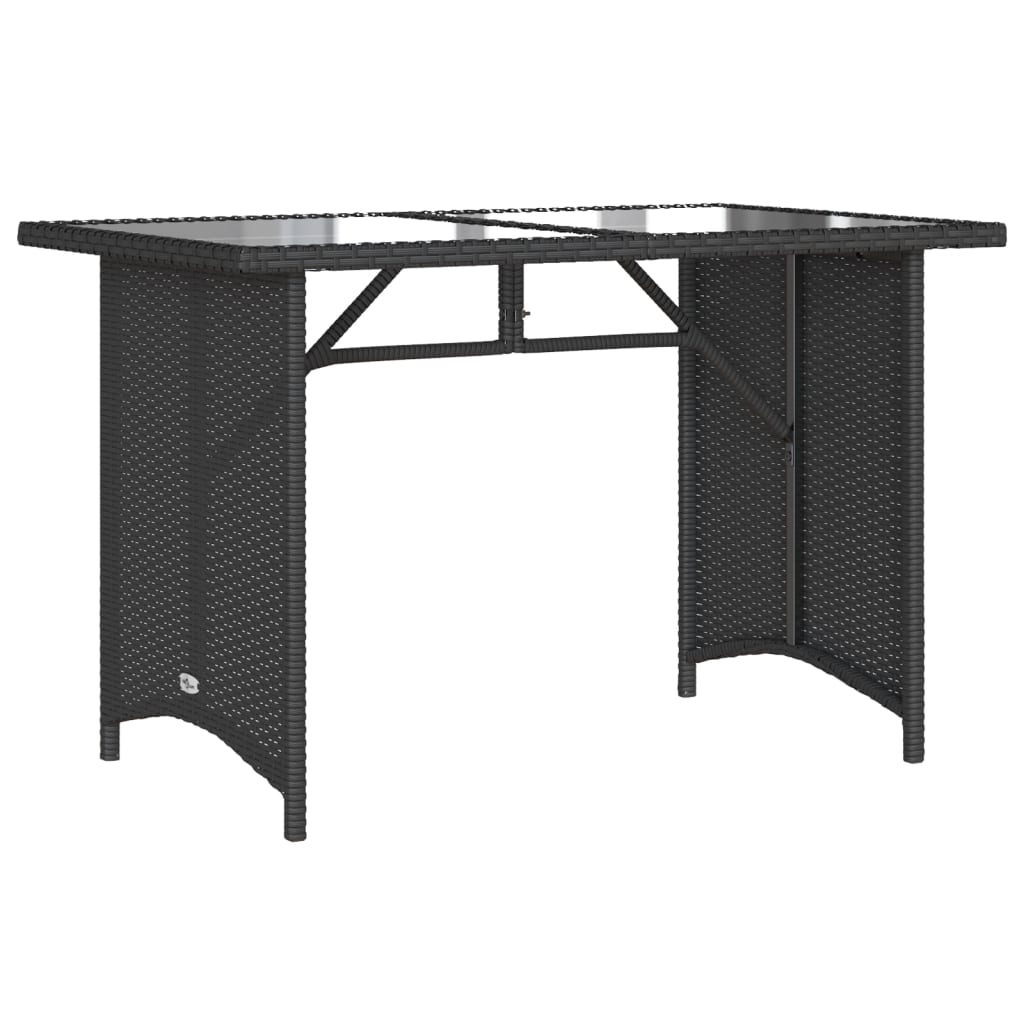 2 Piece Garden Dining Set With Cushions Black Poly Rattan