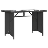 2 Piece Garden Dining Set With Cushions Black Poly Rattan