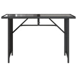 2 Piece Garden Dining Set With Cushions Black Poly Rattan