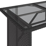 2 Piece Garden Dining Set With Cushions Black Poly Rattan