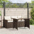 2 Piece Garden Dining Set With Cushions Black Poly Rattan