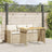 2 Piece Garden Dining Set With Cushions Black Poly Rattan