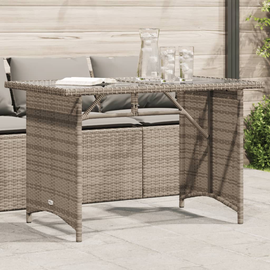 Garden Table With Top 110X68X70 Cm Poly Rattan