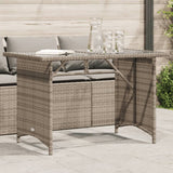 Garden Table With Top 110X68X70 Cm Poly Rattan