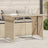 Garden Table With Top 110X68X70 Cm Poly Rattan