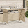 Garden Table With Top 110X68X70 Cm Poly Rattan