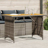 Garden Table With Top 110X68X70 Cm Poly Rattan