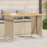 Garden Table With Top 110X68X70 Cm Poly Rattan