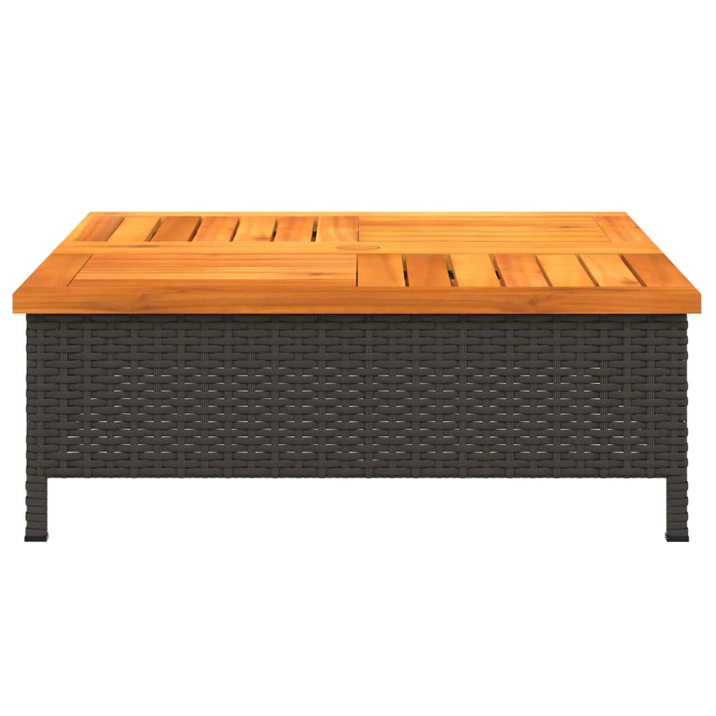 Parasol Base Cover 70X70X25 Cm Poly Rattan And Acacia