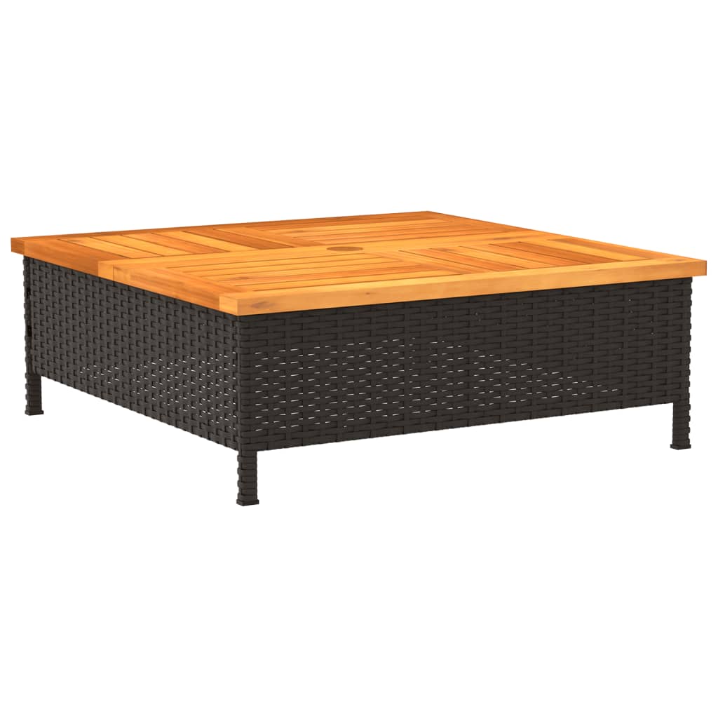 Parasol Base Cover 70X70X25 Cm Poly Rattan And Acacia