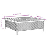 Parasol Base Cover 70X70X25 Cm Poly Rattan And Acacia