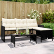 Garden Sofa With Table And Cushions L-Shaped Poly Rattan