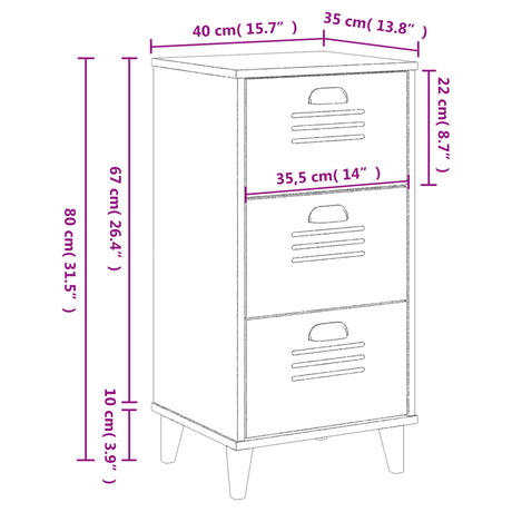 Bedside Cabinet Viken Engineered Wood