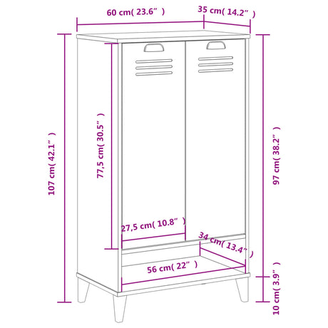Shoe Cabinet Viken Engineered Wood