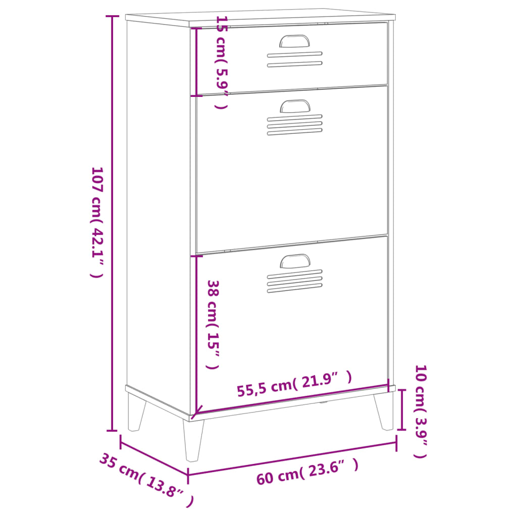 Shoe Cabinet Viken Engineered Wood