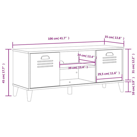 Shoe Bench Viken 106X35X45 Cm Engineered Wood