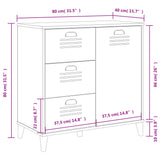 Sideboard Viken 80X40X80 Cm Engineered Wood