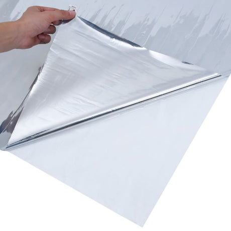 Solar Film Static Reflective Effect Silver 60X500 Cm Pvc