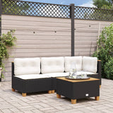 Garden Table 55X55X36 Cm Poly Rattan Acacia Wood