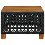 Garden Table 55X55X36 Cm Poly Rattan Acacia Wood