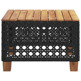 Garden Table 55X55X36 Cm Poly Rattan Acacia Wood