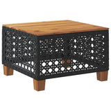 Garden Table 55X55X36 Cm Poly Rattan Acacia Wood