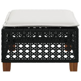 Garden Stool With Cushion 63.5X56X32 Cm Poly Rattan