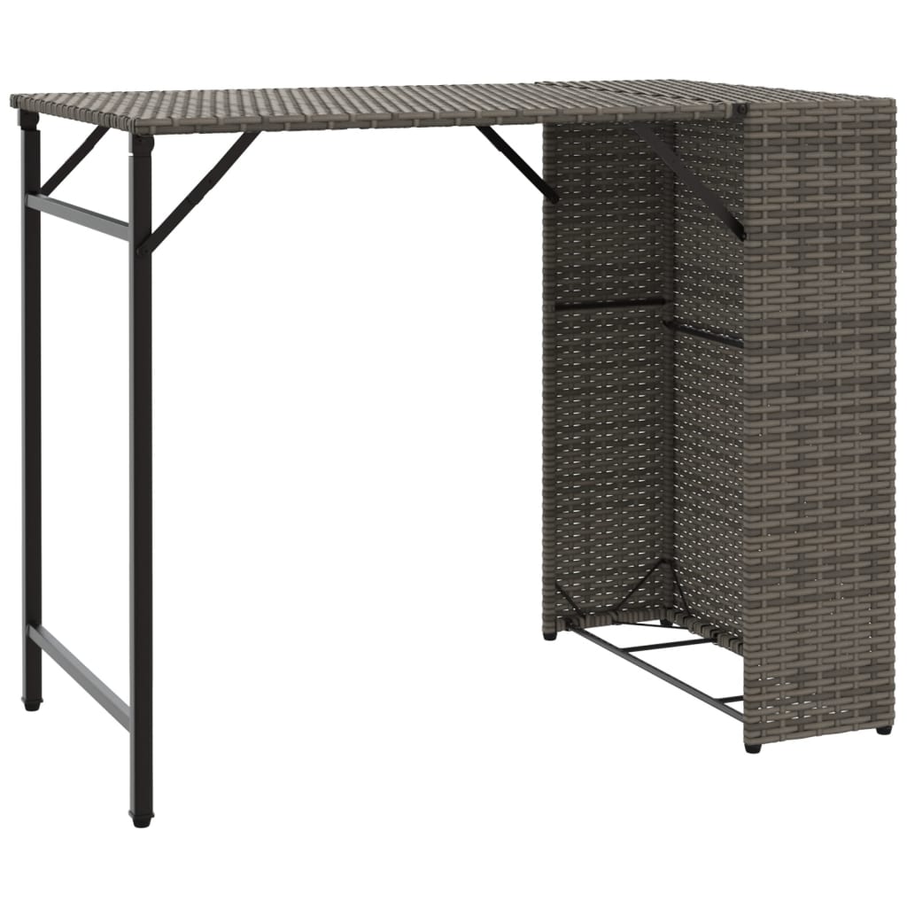 5 Piece Garden Dining Set Foldable Poly Rattan