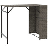 5 Piece Garden Dining Set Foldable Poly Rattan