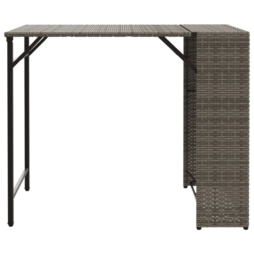 5 Piece Garden Dining Set Foldable Poly Rattan