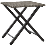 5 Piece Garden Dining Set Foldable Poly Rattan