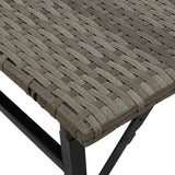 5 Piece Garden Dining Set Foldable Poly Rattan