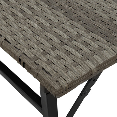5 Piece Garden Dining Set Foldable Poly Rattan