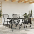 7 Piece Garden Dining Set Anthracite Metal Mesh