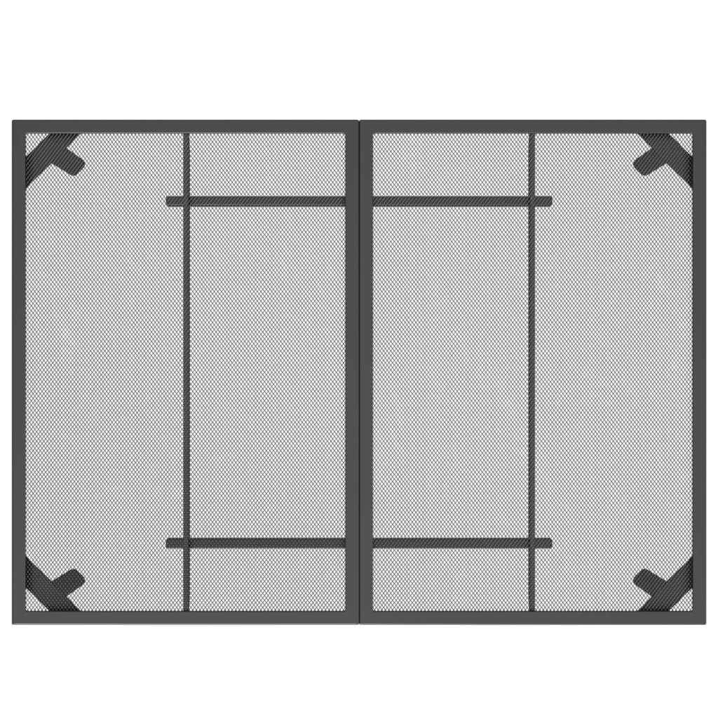7 Piece Garden Dining Set Anthracite Metal Mesh