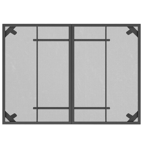 7 Piece Garden Dining Set Anthracite Metal Mesh
