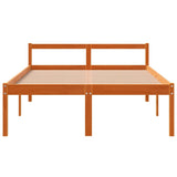 Senior Bed without Mattress Wax Brown 140x190 cm Solid Wood Pine