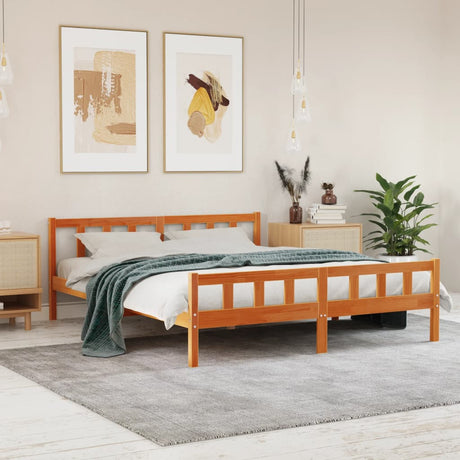 810661  Bed Frame Without Mattress Solid Wood