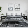 Nightstand Black 50X35X60 Cm Glass And Steel
