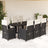 5 Piece Garden Dining Set With Cushions Poly Rattan