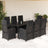 5 Piece Garden Dining Set With Cushions Poly Rattan