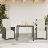 7 Piece Garden Dining Set With Cushions Poly Rattan