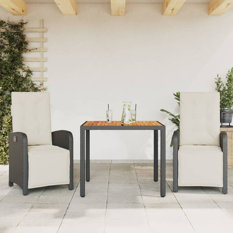 7 Piece Garden Dining Set With Cushions Poly Rattan