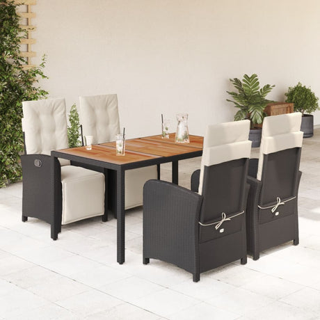 7 Piece Garden Dining Set With Cushions Poly Rattan