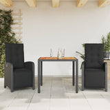 7 Piece Garden Dining Set With Cushions Poly Rattan